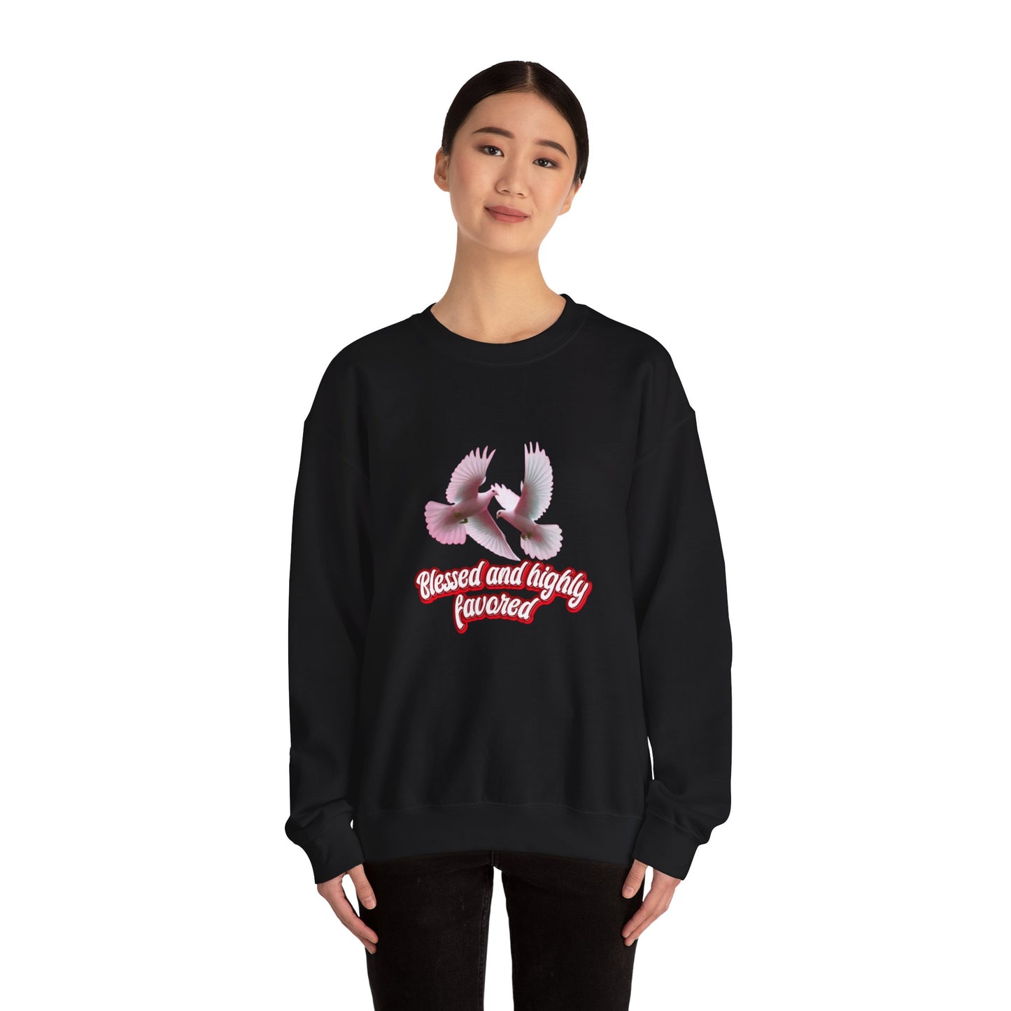 Blessed and Highly Favored Sweatshirt – Christian Faith Hoodie, Inspirational Religious Apparel