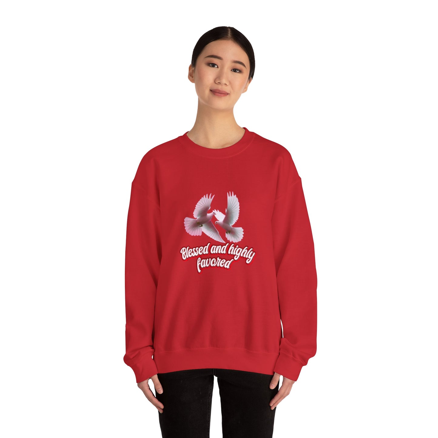 Blessed and Highly Favored Sweatshirt – Christian Faith Hoodie, Inspirational Religious Apparel