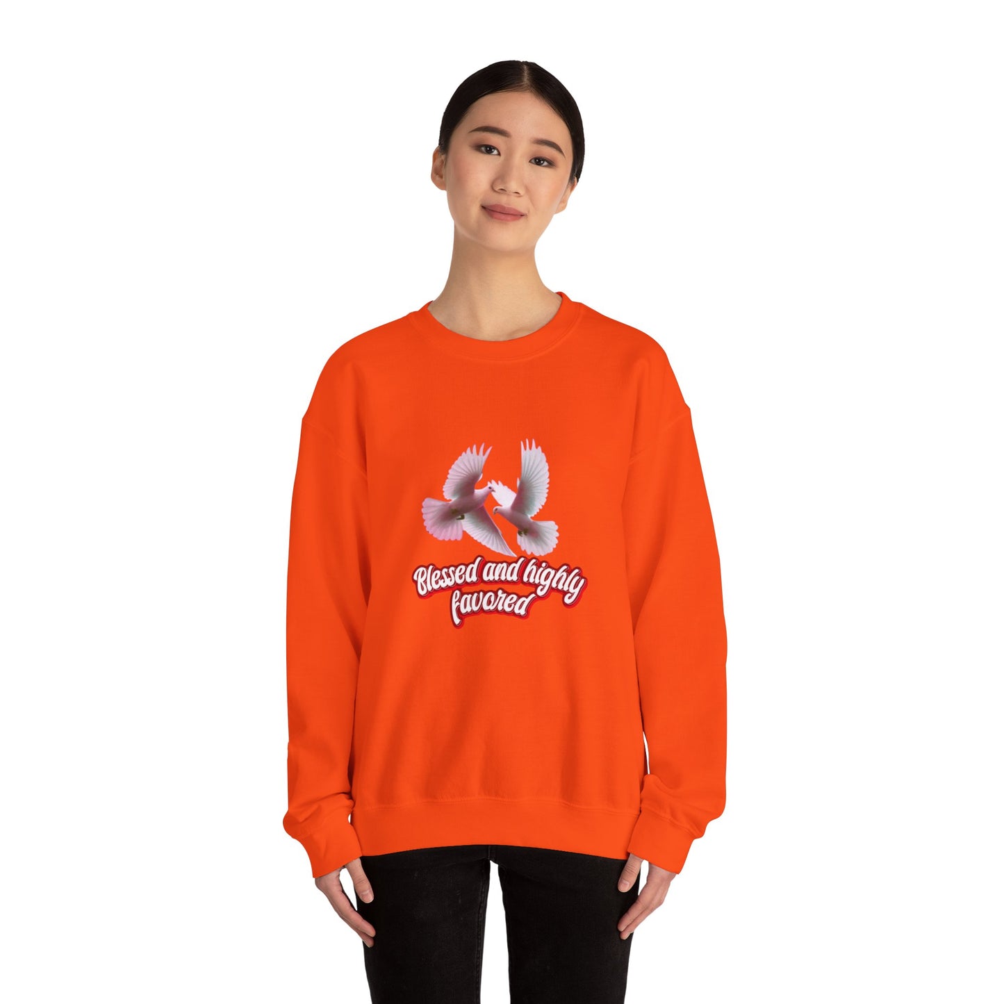 Blessed and Highly Favored Sweatshirt – Christian Faith Hoodie, Inspirational Religious Apparel