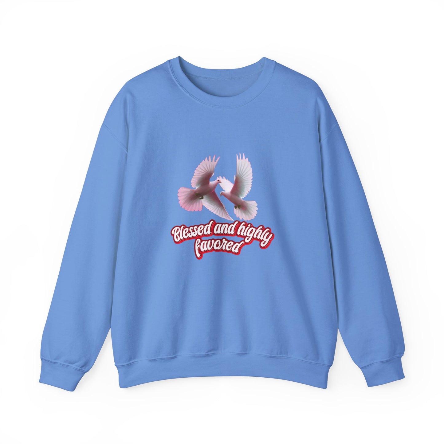 Blessed and Highly Favored Sweatshirt – Christian Faith Hoodie, Inspirational Religious Apparel