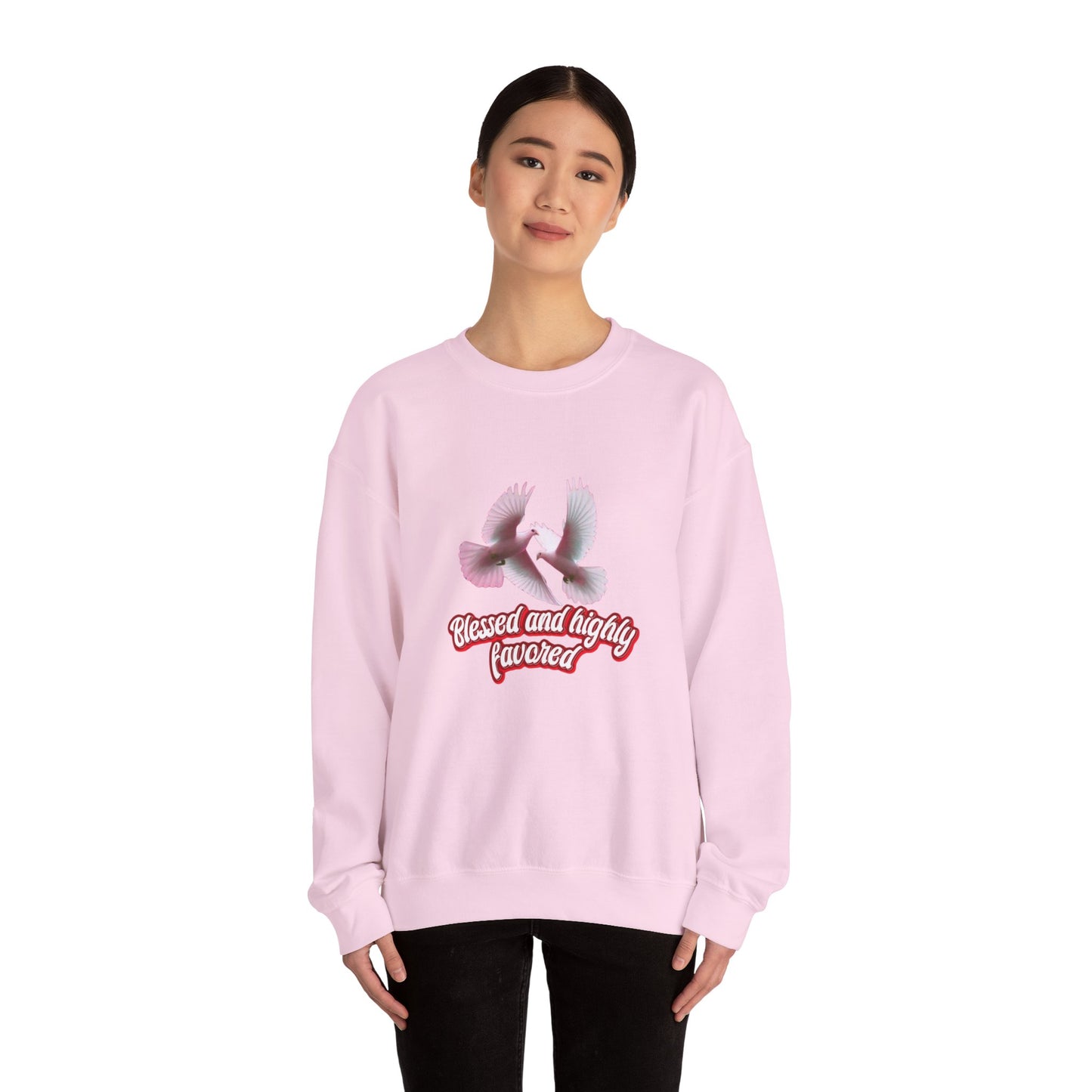 Blessed and Highly Favored Sweatshirt – Christian Faith Hoodie, Inspirational Religious Apparel
