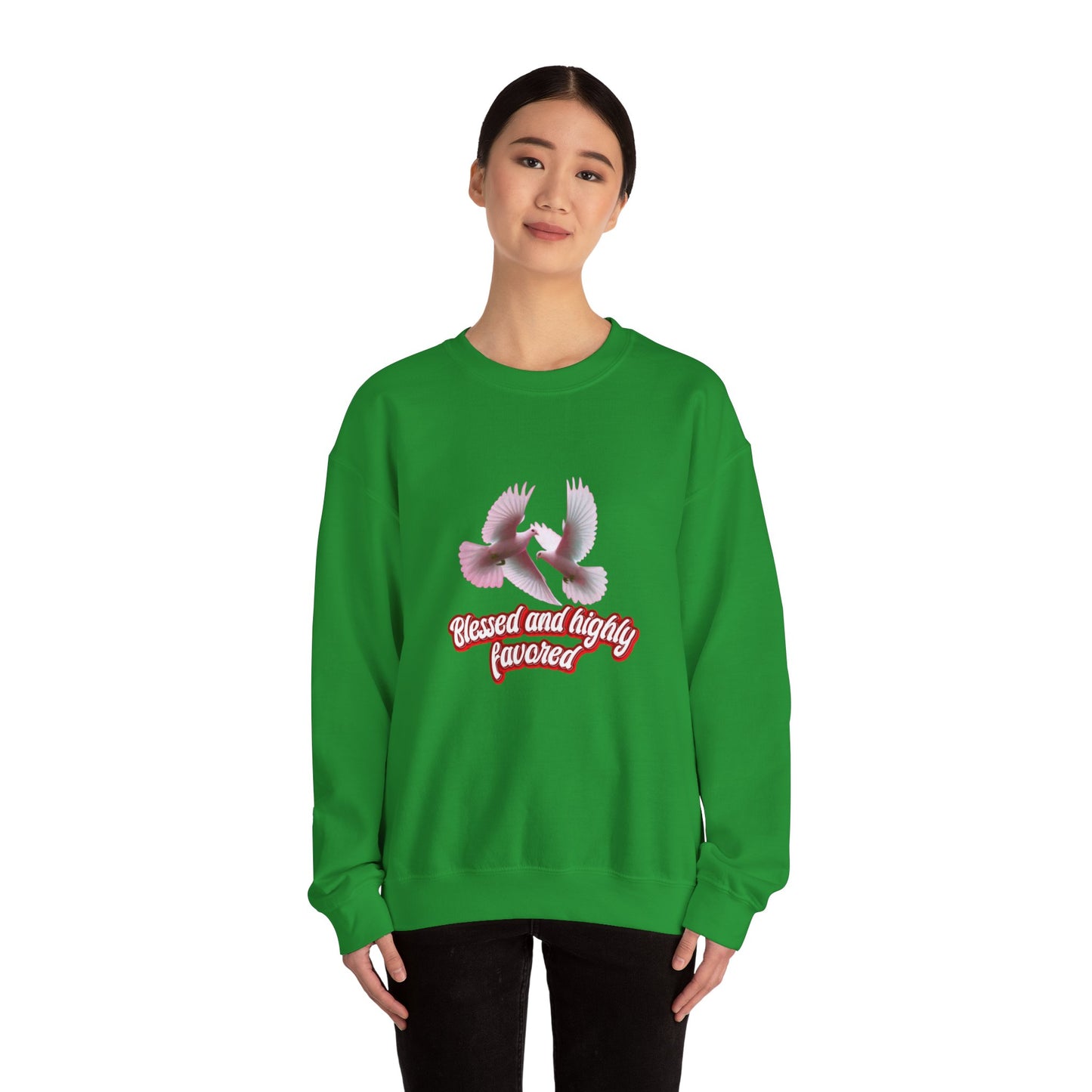 Blessed and Highly Favored Sweatshirt – Christian Faith Hoodie, Inspirational Religious Apparel