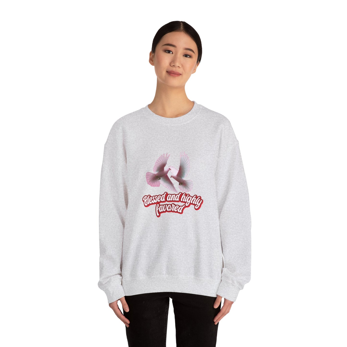 Blessed and Highly Favored Sweatshirt – Christian Faith Hoodie, Inspirational Religious Apparel