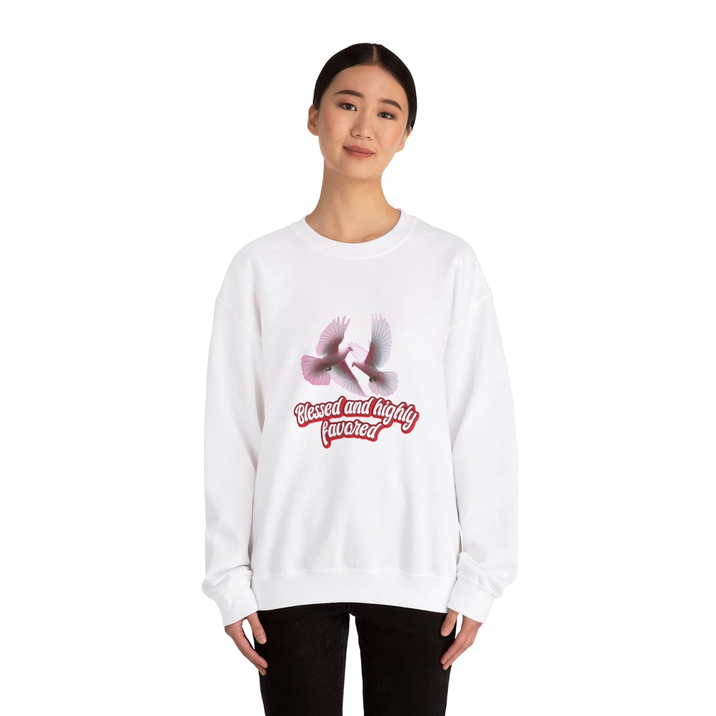 Blessed and Highly Favored Sweatshirt – Christian Faith Hoodie, Inspirational Religious Apparel