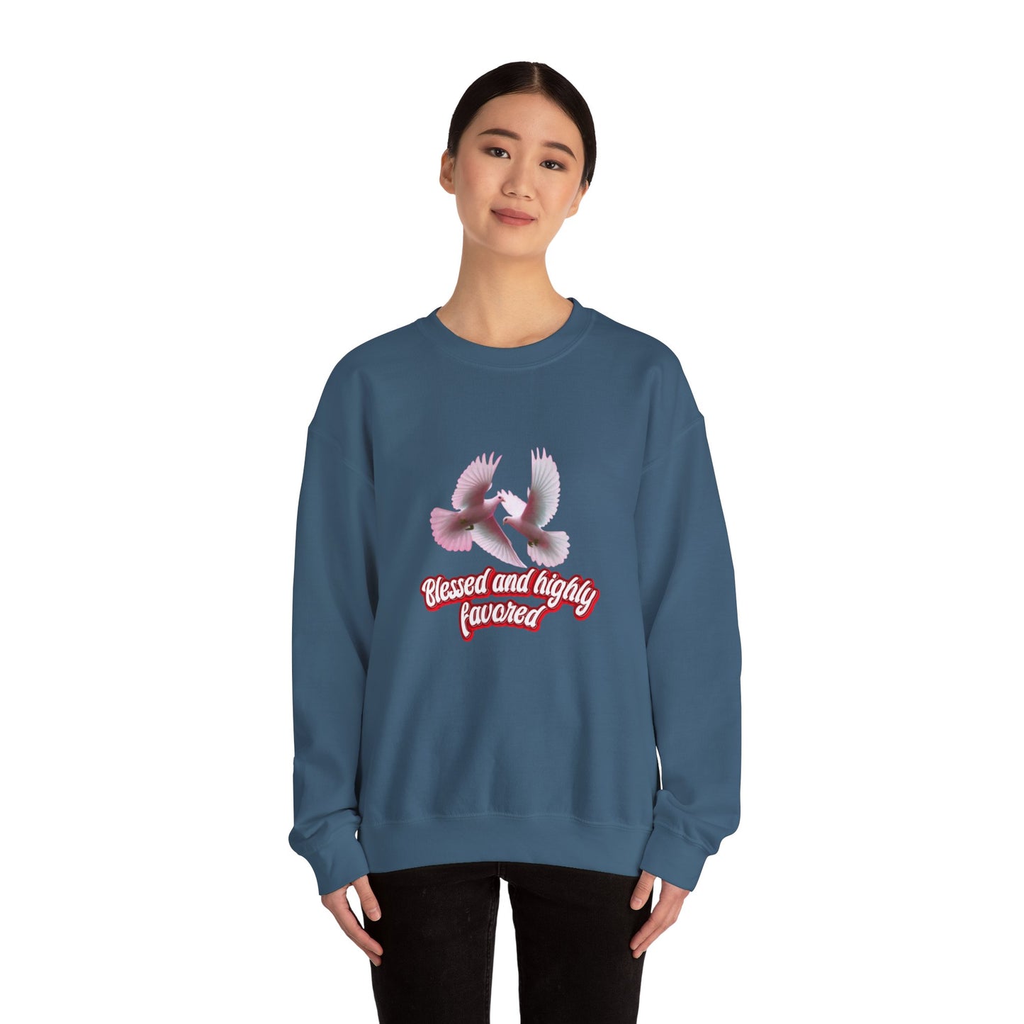 Blessed and Highly Favored Sweatshirt – Christian Faith Hoodie, Inspirational Religious Apparel