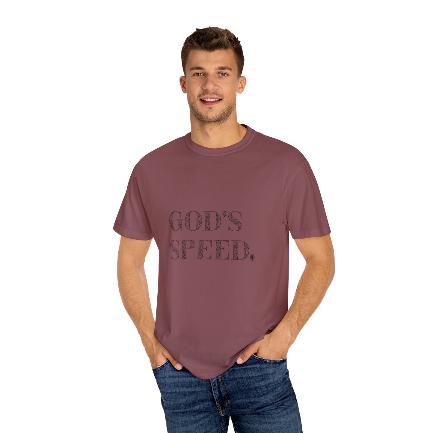 God’s Speed Christian T-Shirt – Faith-Inspired Motivational Tee
