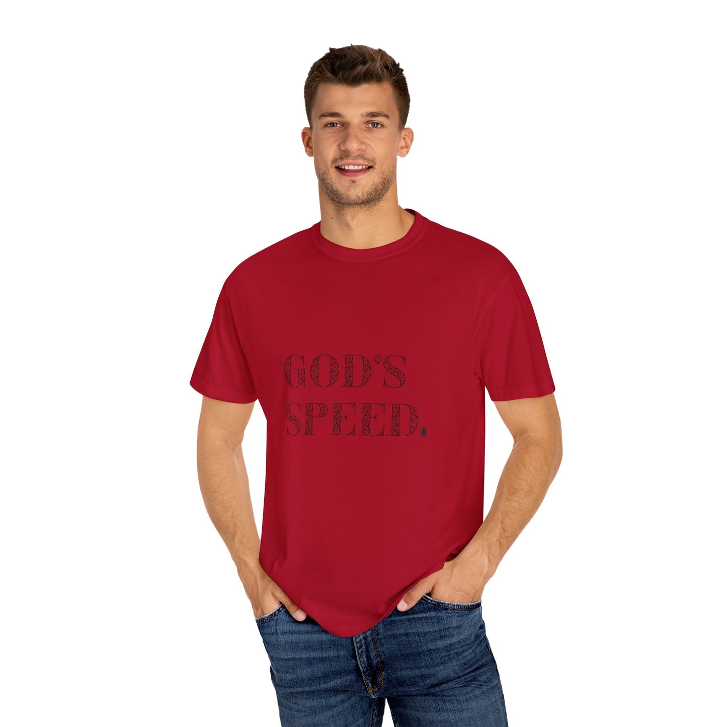 God’s Speed Christian T-Shirt – Faith-Inspired Motivational Tee