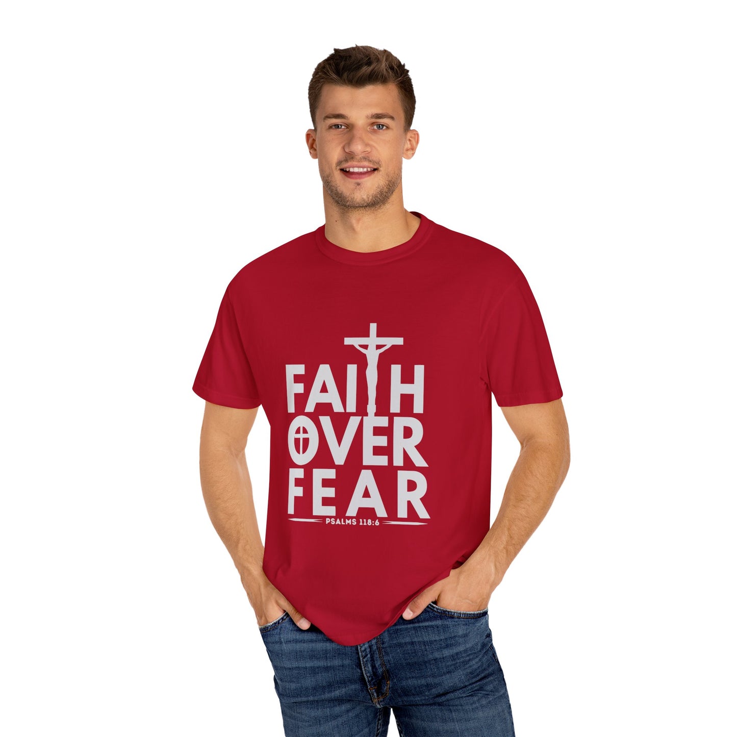 Faith Over Fear T-Shirt – Christian Graphic Tee, Faith-Based Apparel, Inspirational Religious Shirt