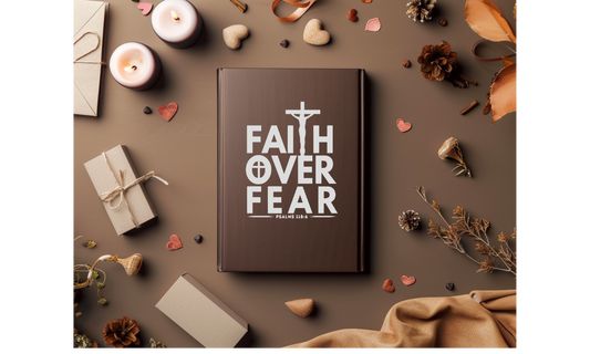 Hardcover Journal Matte – Faith Over Fear | Christian Inspirational Notebook