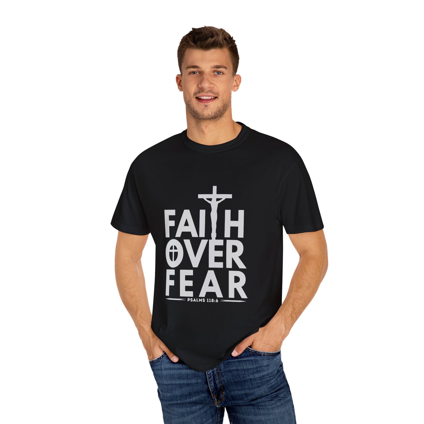 Faith Over Fear T-Shirt – Christian Graphic Tee, Faith-Based Apparel, Inspirational Religious Shirt
