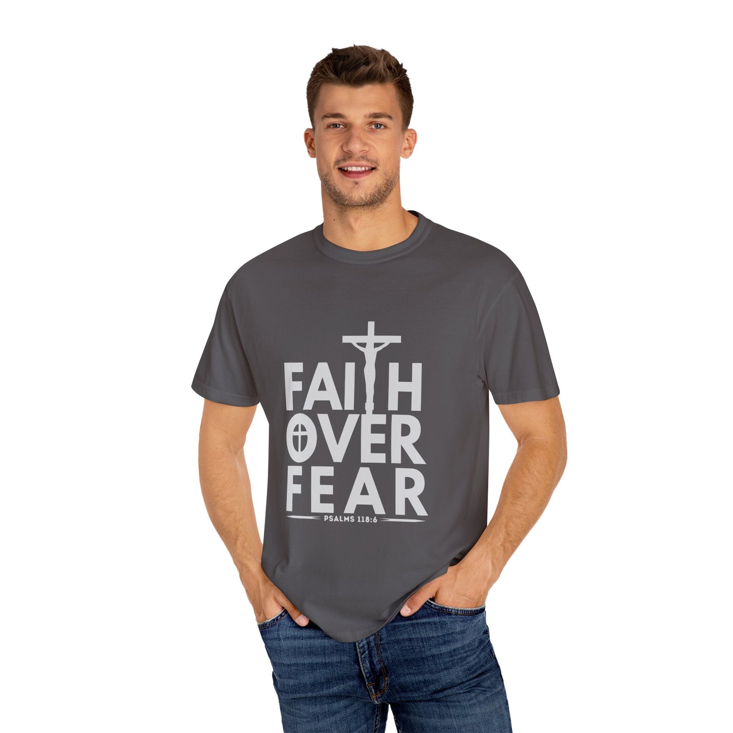 Faith Over Fear T-Shirt – Christian Graphic Tee, Faith-Based Apparel, Inspirational Religious Shirt