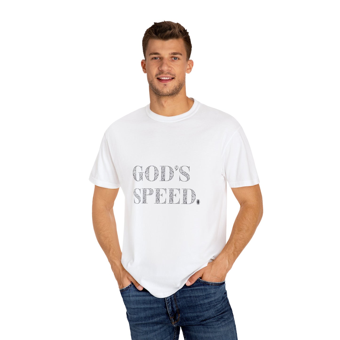 God’s Speed Christian T-Shirt – Faith-Inspired Motivational Tee