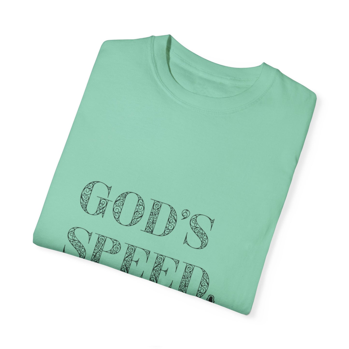 God’s Speed Christian T-Shirt – Faith-Inspired Motivational Tee