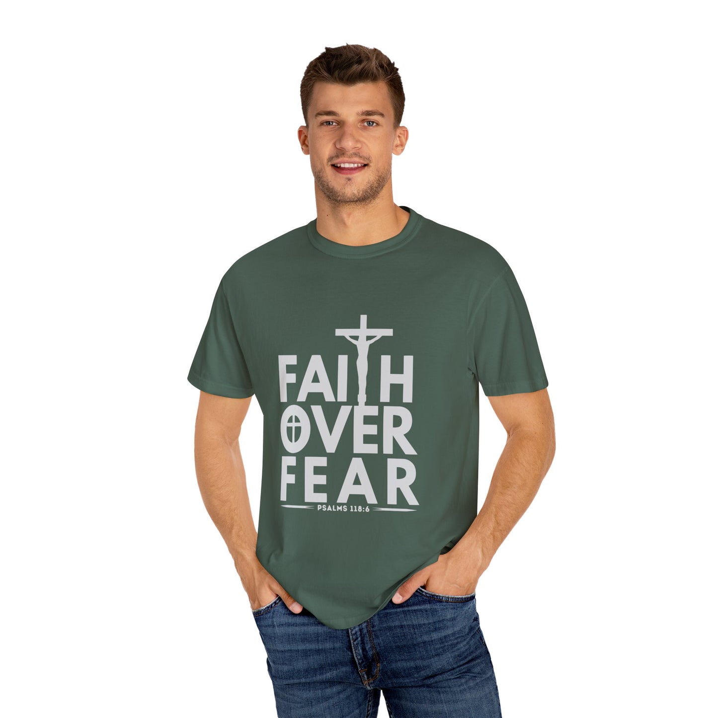 Faith Over Fear T-Shirt – Christian Graphic Tee, Faith-Based Apparel, Inspirational Religious Shirt