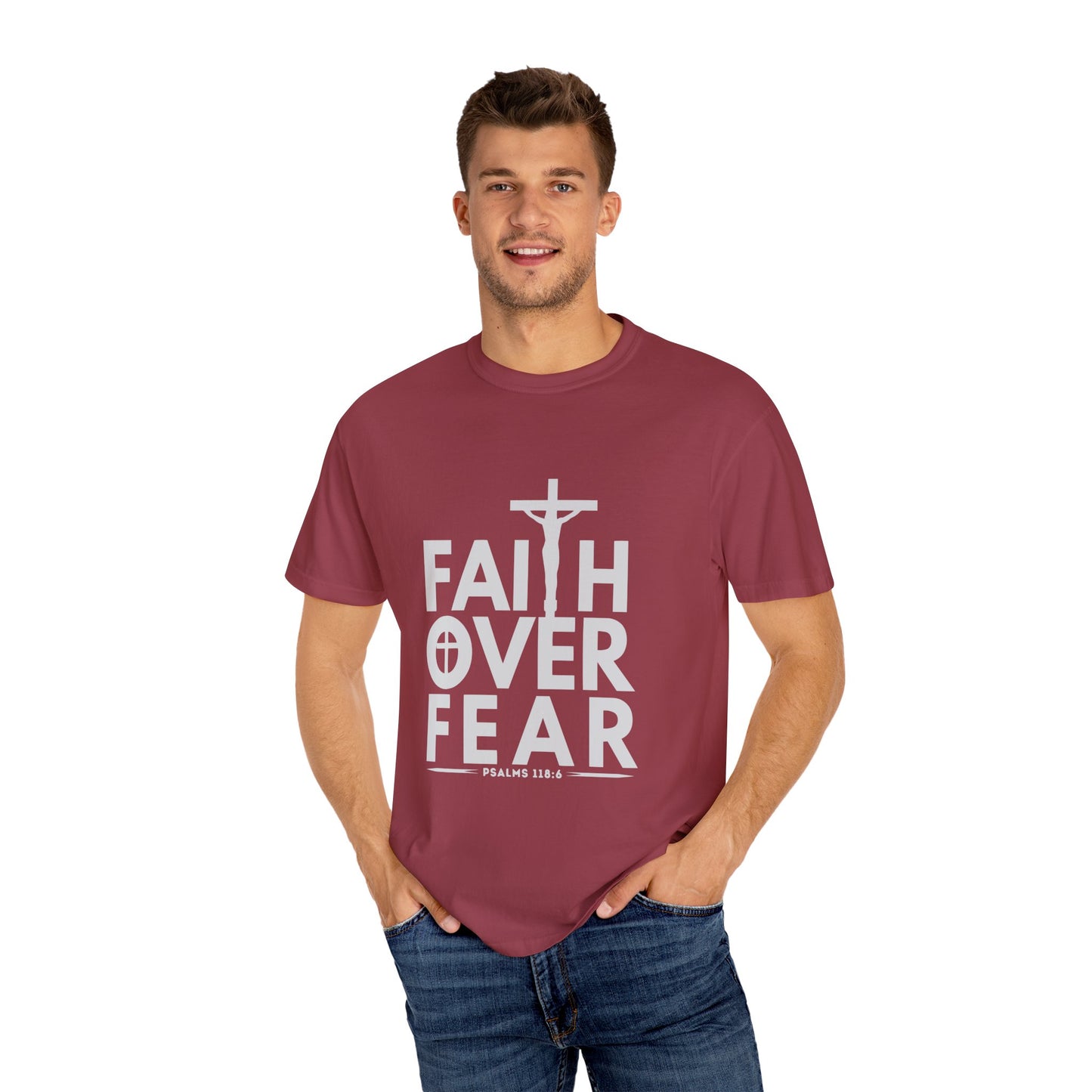 Faith Over Fear T-Shirt – Christian Graphic Tee, Faith-Based Apparel, Inspirational Religious Shirt