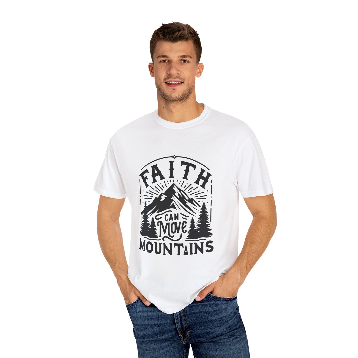 Faith Can Move Mountains T-Shirt – Christian Inspirational Tee, Faith-Based Apparel