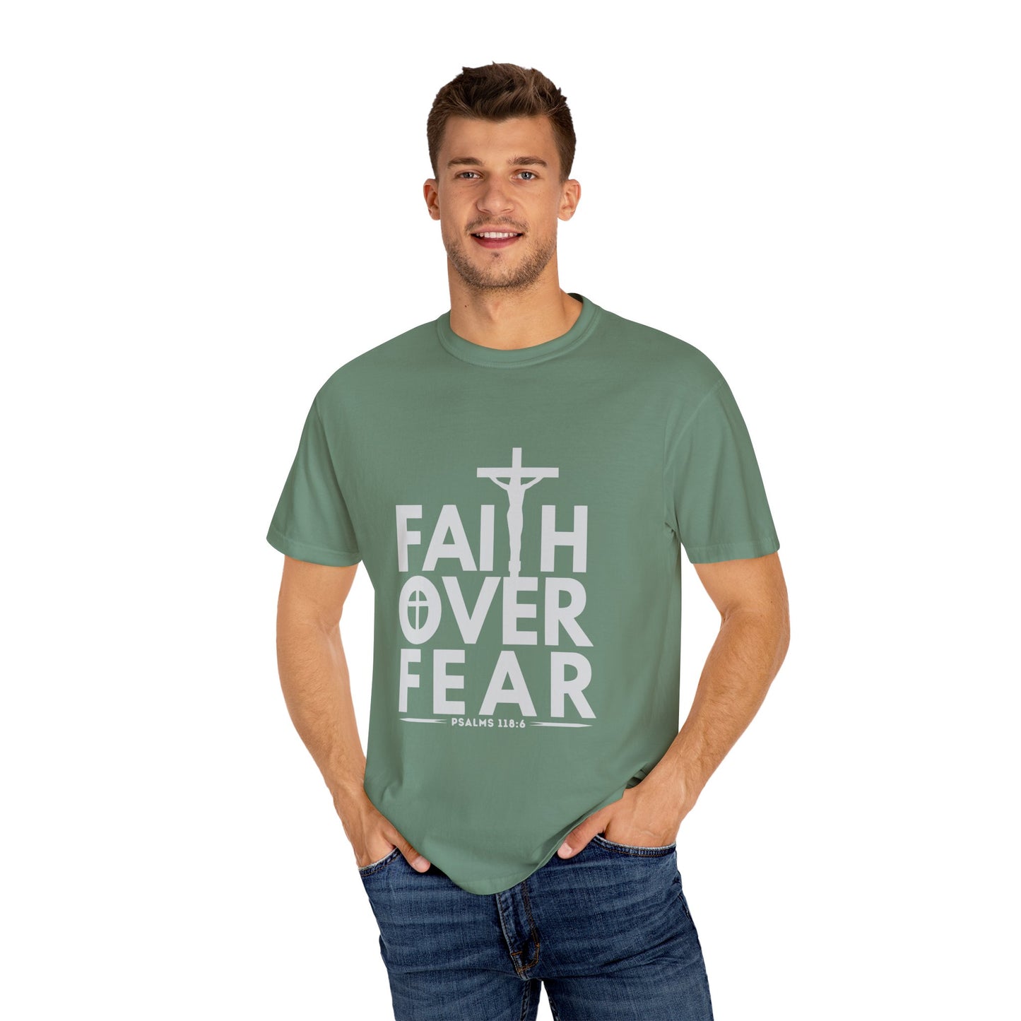 Faith Over Fear T-Shirt – Christian Graphic Tee, Faith-Based Apparel, Inspirational Religious Shirt