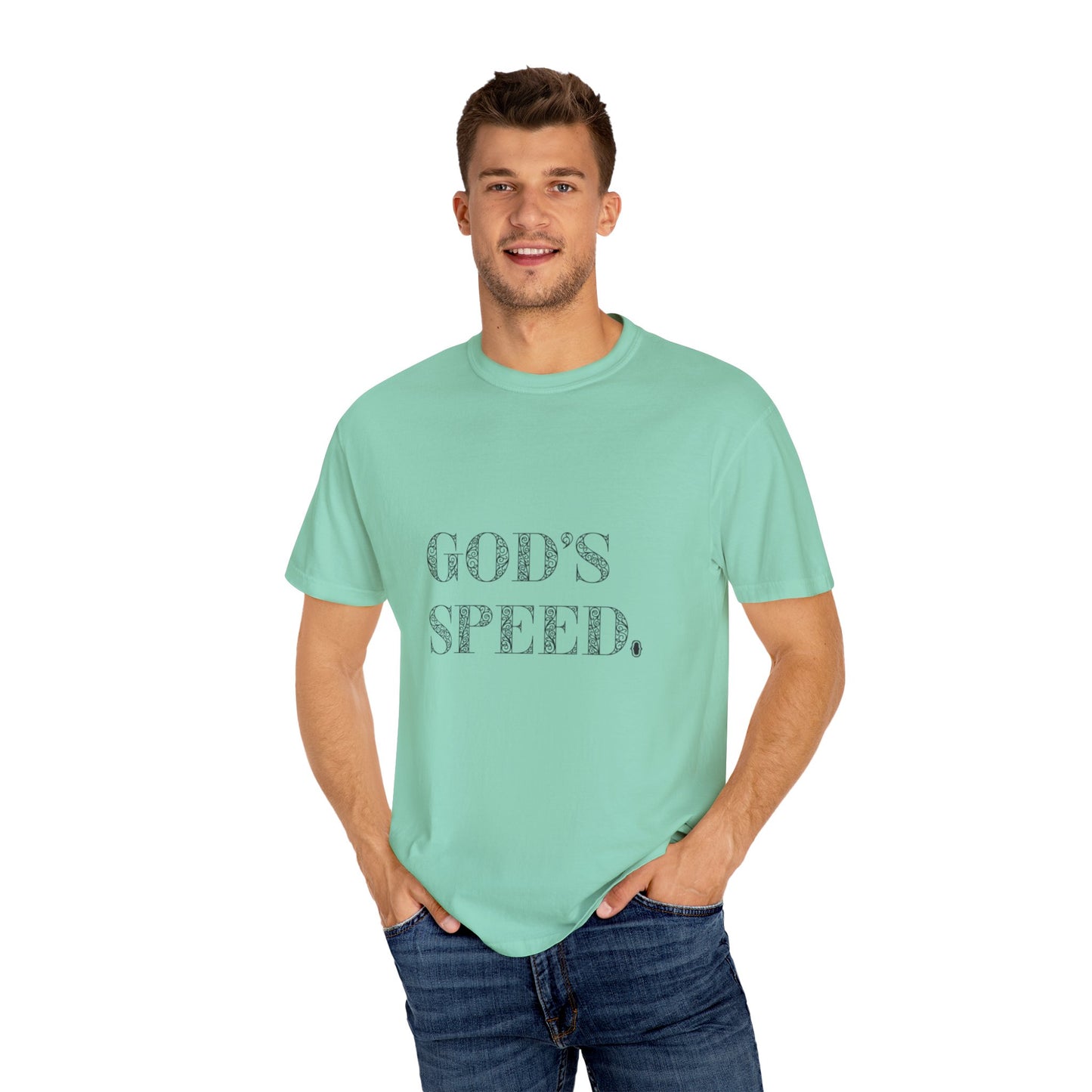 God’s Speed Christian T-Shirt – Faith-Inspired Motivational Tee