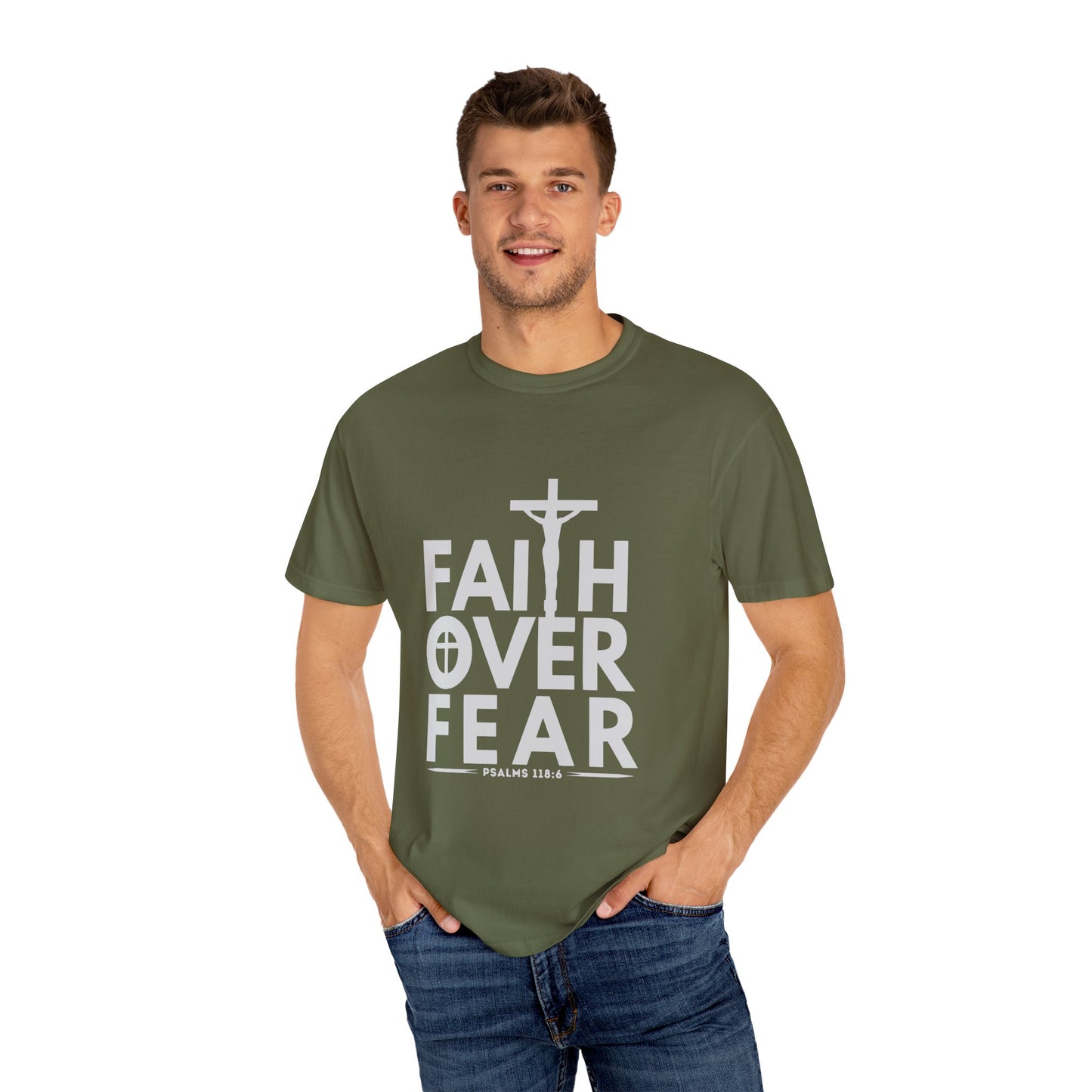 Faith Over Fear T-Shirt – Christian Graphic Tee, Faith-Based Apparel, Inspirational Religious Shirt